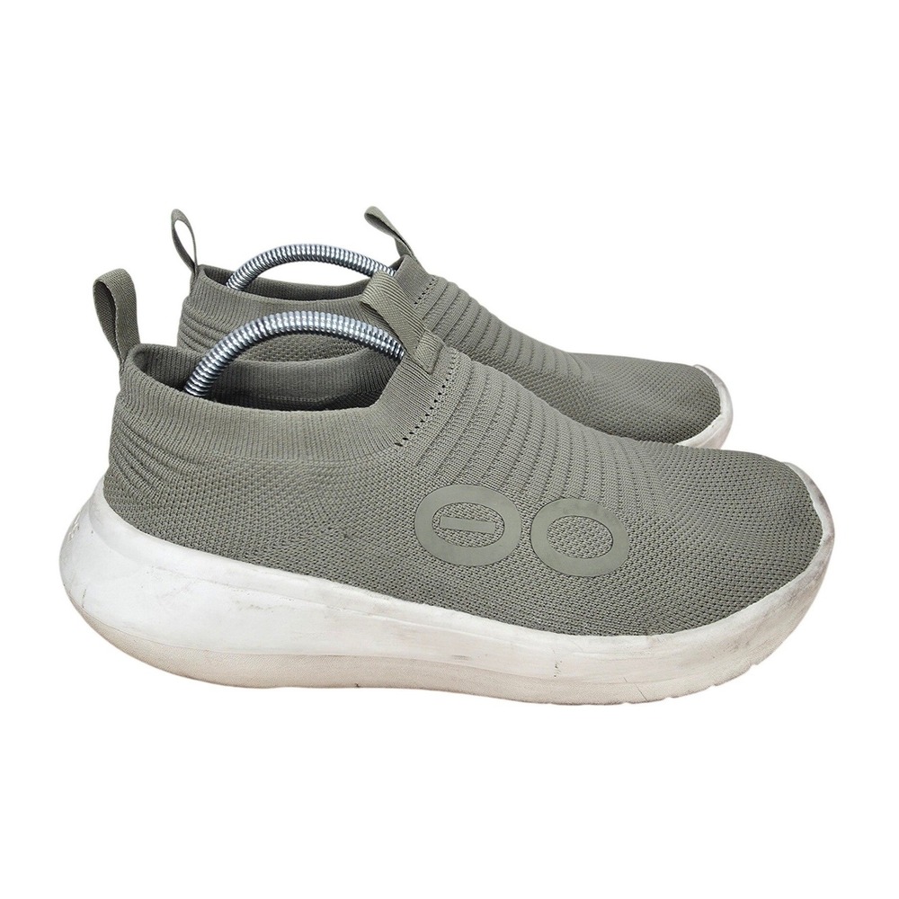 Oofos OOmy Zen Sneakers Mens 12 Olive Green Slip On Recovery Othopedic Walking